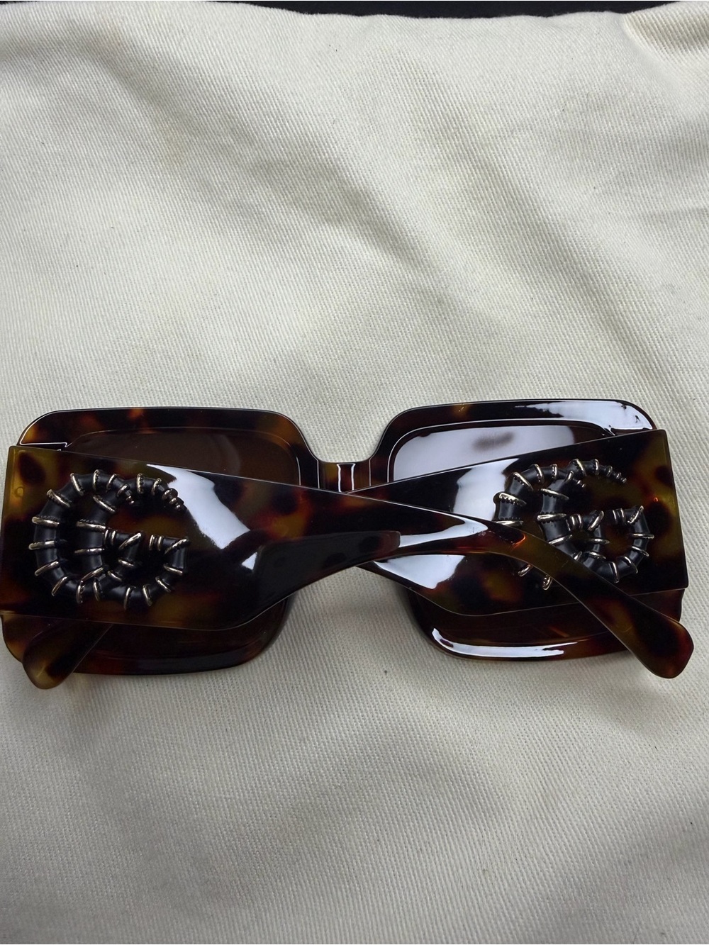 Gucci Tortoiseshell Square Sunglasses - Brown Lenses - Picture 3 of 5